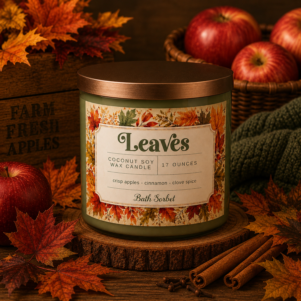 Leaves Candle