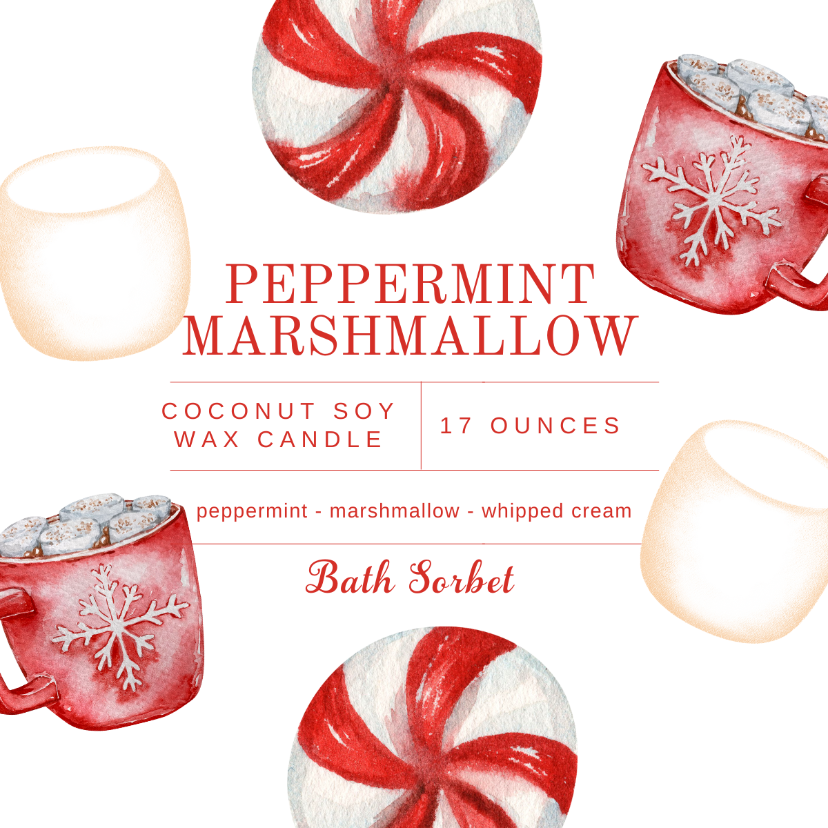 Peppermint Marshmallow Candle