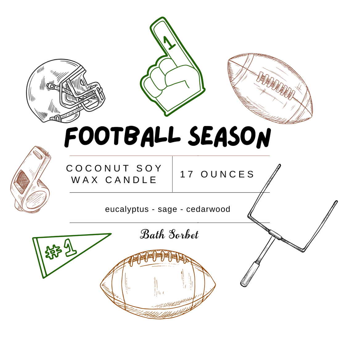 Football Season Candle