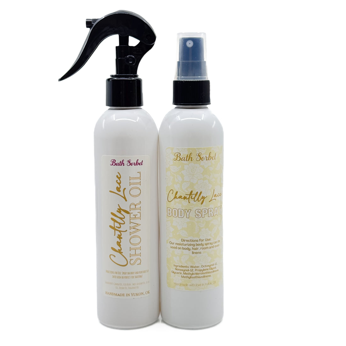 Chantilly Lace Shower Oil & Body Spray Set