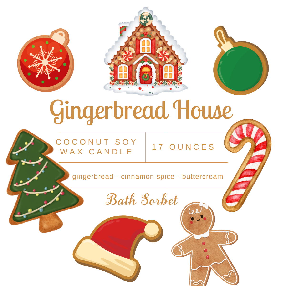 Gingerbread House Candle