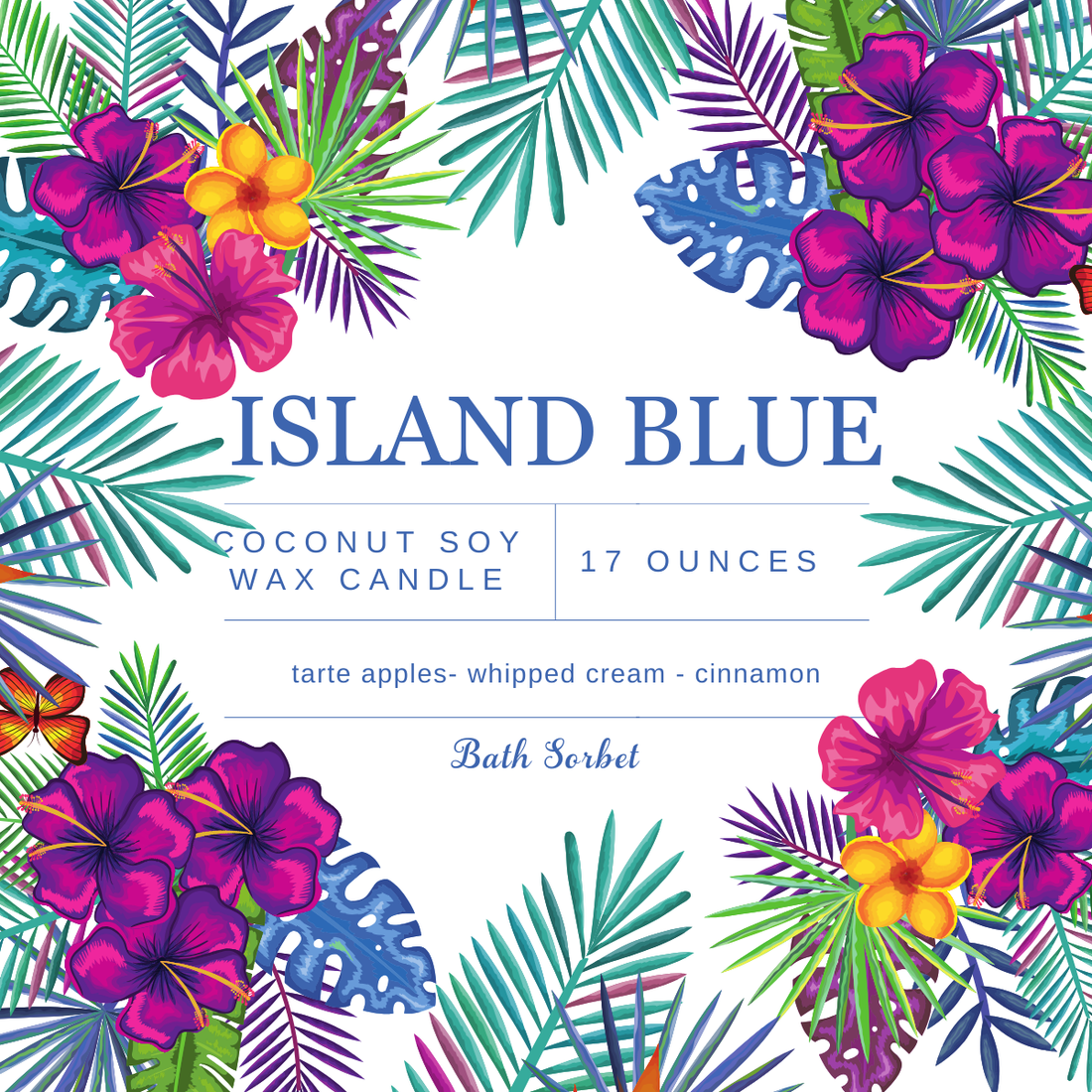 Island Blue Candle