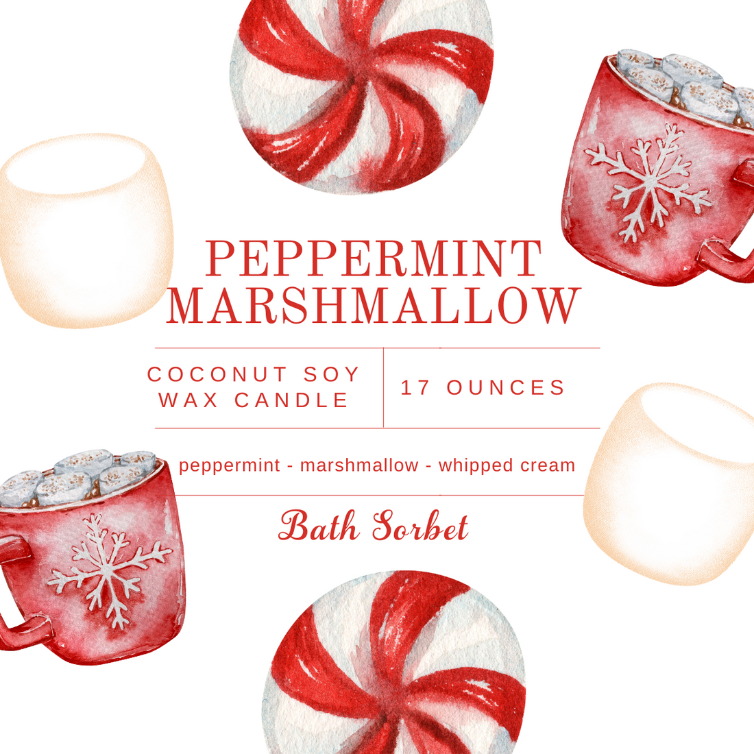 Peppermint Marshmallow Candle
