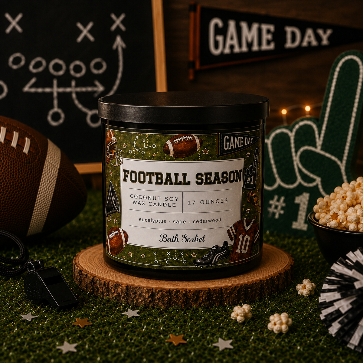Football Season Candle
