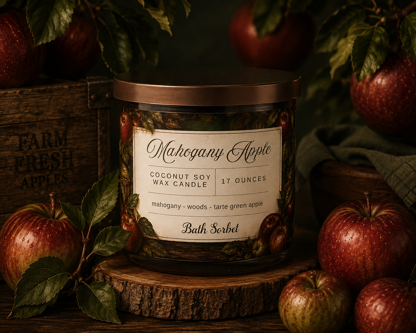 Mahogany Apple Candle