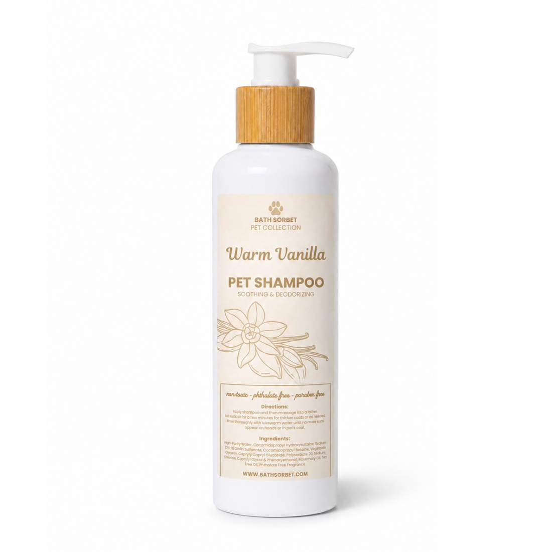 Warm Vanilla Pet Shampoo
