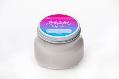 Jar of Bath Sorbet custom whipped body cream