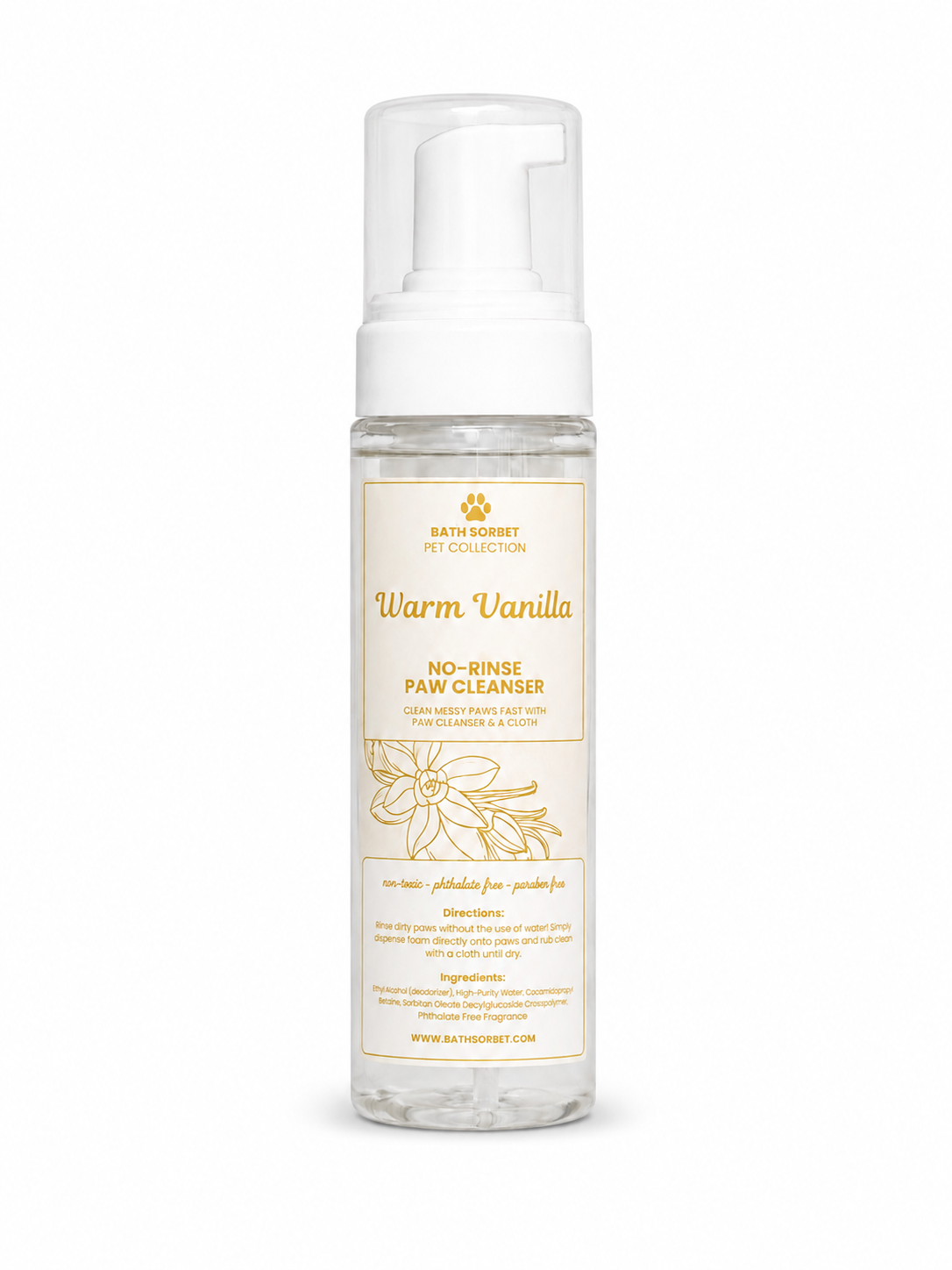 Warm Vanilla No-Rinse Paw Cleanser