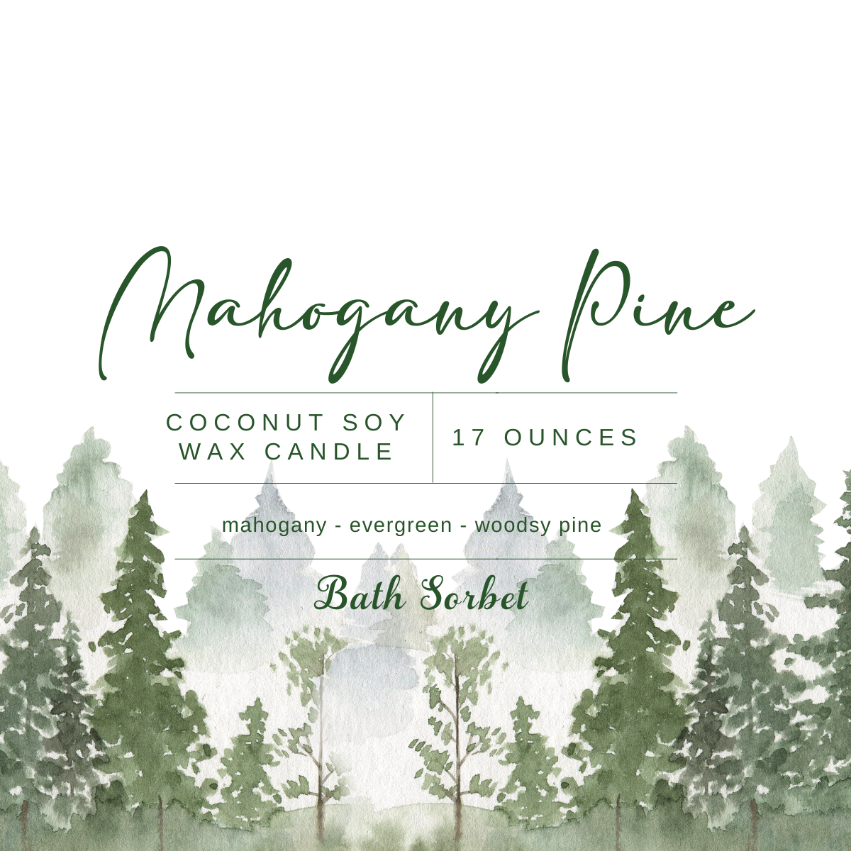 Mahogany Pine Candle