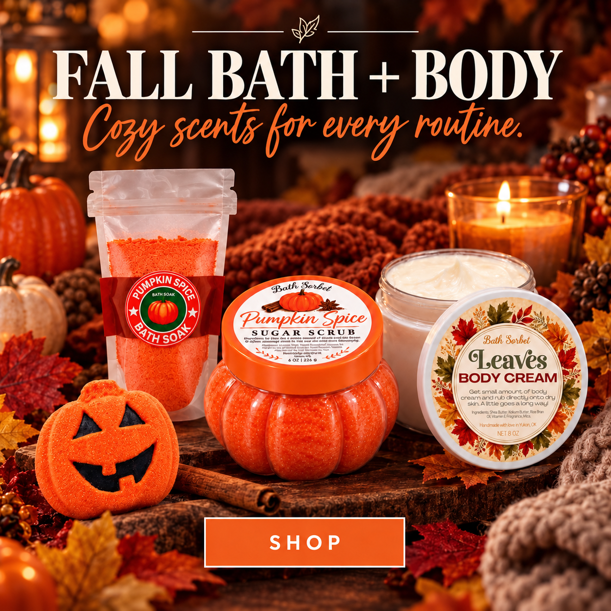 Bath Sorbet Fall Bath and Body collection